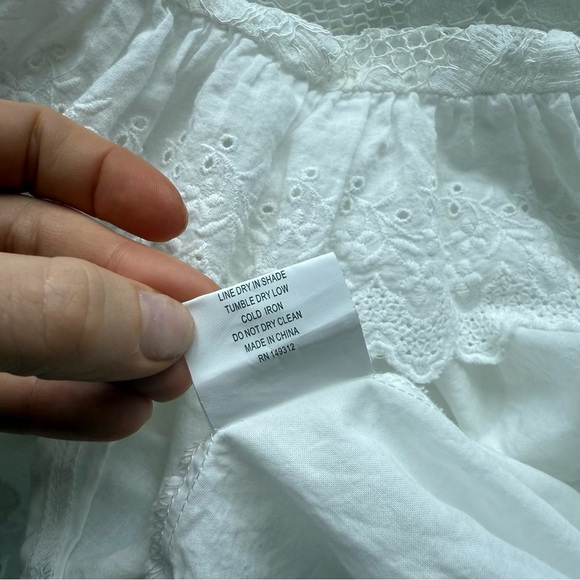 Selfie Leslie White Lace Ruffle Mini Dress Belt Loops - Picture 10 of 16